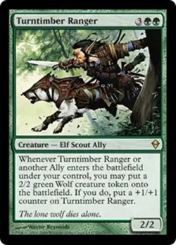 MTG Magic the Gathering Rare Turntimber Ranger Zendikar NM - Image 1