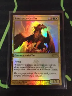 MTG Magic The Gathering Retaliatory Griffin Foil Promo Commander - Image 1