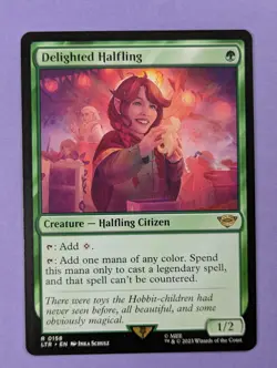 MTG Magic: The Lord of the Rings: Delighted Halfling #0158 Rare - LP - Image 1
