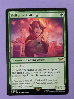 MTG Magic: The Lord of the Rings: Delighted Halfling #0158 Rare - LP - Image 3