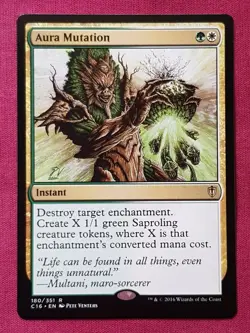 Magic The Gathering COMMANDER 2016 C16 AURA MUTATION green/white card MTG - Image 3
