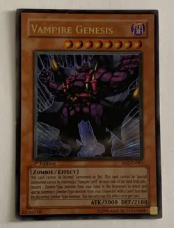 Yu-Gi-Oh! VAMPIRE GENESIS SD2-EN001 Ultra Rare 1st Edition Zombie Madness MP - Image 1