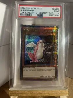 2024 Yugioh! Substitoad (RA03-EN197) 1st ed. Quarter Century Secret Rare PSA 9! - Image 6