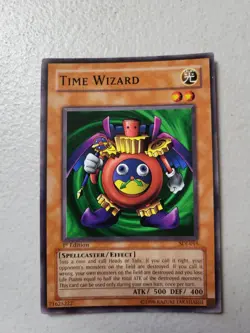 1x Time Wizard SDJ-015 YuGiOh Card 1st LP Free Shipping - Image 1