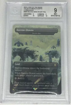 MTG – Lord of the Rings –Barrow-downs (Bojuka Bog) Surge Foil -bgs 9 -  0388 - Image 3
