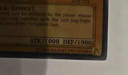 Exodia The Forbidden One LOB-124 1st Edition English LP - Image 5