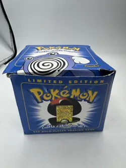 Vintage 1999 Pokemon Poliwhirl 23K Gold Plated Trading Card Pokeball Set Nintend - Image 1