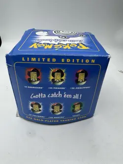 Vintage 1999 Pokemon Poliwhirl 23K Gold Plated Trading Card Pokeball Set Nintend - Image 3