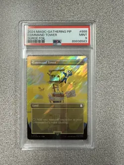 Command Tower MTG Fallout Borderless Surge Foil  PSA 9 - Image 6
