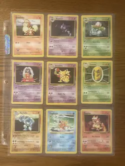 1999 Pokemon Base Set COMPLETE Unlimited / Shadowless NON HOLO Cards #17-102 Lot - Image 2
