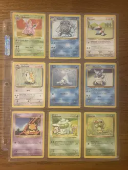 1999 Pokemon Base Set COMPLETE Unlimited / Shadowless NON HOLO Cards #17-102 Lot - Image 3
