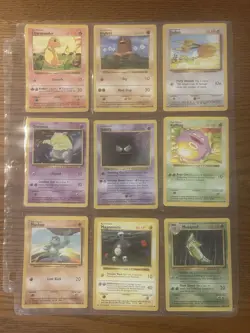 1999 Pokemon Base Set COMPLETE Unlimited / Shadowless NON HOLO Cards #17-102 Lot - Image 4