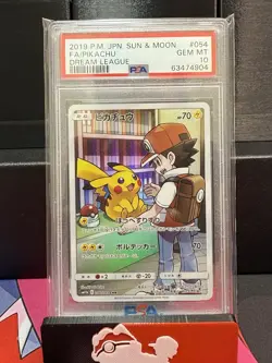 Pokemon Pikachu Dream League Full Art #054 Japanese Rare, PSA 10 - Image 1