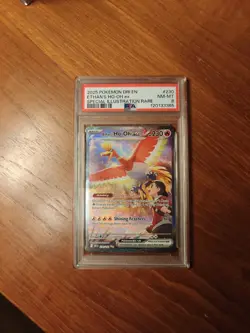 Ethan's Ho-Oh ex 230/182 Special Illustration Rare Destined Rivals Pokemon PSA 8 - Image 1