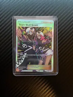 Pokémon TCG Team Skull Grunt 149/149 Sun And Moon Base Set Trainer Card - Image 1