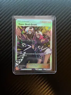Pokémon TCG Team Skull Grunt 149/149 Sun And Moon Base Set Trainer Card - Image 3