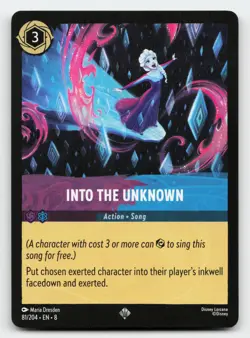 Into the Unknown 81/204 Super Rare Reign of Jafar Lorcana Card - Image 1