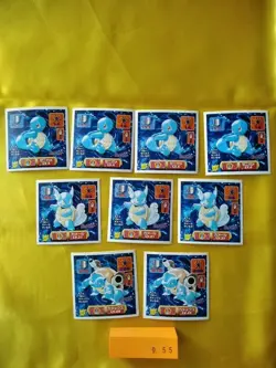 AMADA Pokemon Card Seal Decal Sticker Squirtle Wartortle Blastoise evolution 955 - Image 1