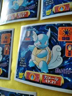 AMADA Pokemon Card Seal Decal Sticker Squirtle Wartortle Blastoise evolution 955 - Image 3