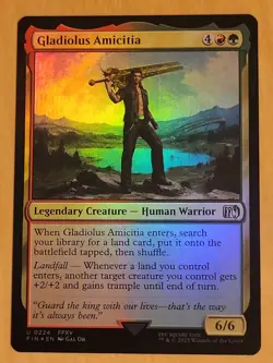 NM Foil Gladiolus Amicitia (MTG Final Fantasy, Red Green Uncommon) - Image 1