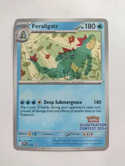 Pokemon Feraligatr SVP 213 EN Promo Card Illustration Contest 2024 Pokemon Day - Image 2