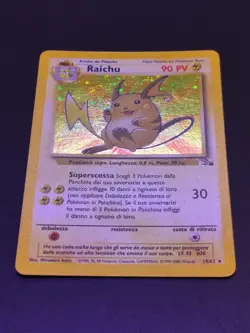 Raichu 14/62 Fossil Holo ITA - Pokemon Card Italiano Unlimited - 2000 Excellent - Image 3
