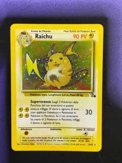 Raichu 14/62 Fossil Holo ITA - Pokemon Card Italiano Unlimited - 2000 Excellent - Image 7
