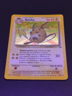 Raichu 14/62 Fossil Holo ITA - Pokemon Card Italiano Unlimited - 2000 Excellent - Image 9