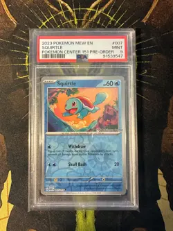 Pokemon Squirtle 007/165 Pokemon 151 Pokemon Center Promo PSA 9 - Image 3