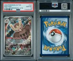 2024 Noctowl 141 (Pokemon Center) Pokemon Stellar Crown ETB Promo PSA 10 - Image 1