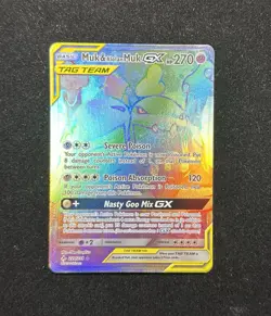 Pokemon TCG Muk & Alolan Muk GX 220/214 Unbroken Bonds Rainbow Rare NM - Image 1