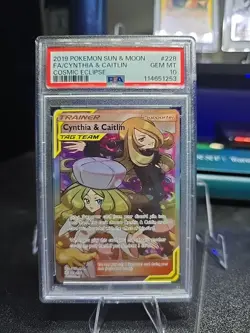 Cynthia & Caitlin (228/236) - PSA 10 - 2019 Cosmic Eclipse Full Art - Pokémon - Image 1
