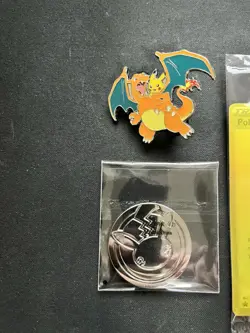Pokémon Celebrations Gold Pikachu V/Gold Poke Ball/Pin/Coin NM - Image 10