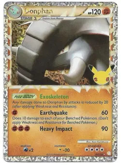 Donphan (Prime) 107/123 Celebrations: Classic Collection Holo Pokemon TCG - NM - Image 3