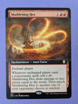 MTG: Forgotten Realms Commander: Maddening Hex Extended Art #301 Rare - NM - Image 1