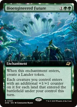 x1 Bioengineered Future - Foil - Extended Art R MTG Edge of Eternities M/NM, Eng - Image 2