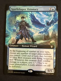 1x Foil Sparkshaper Visionary (758) Extended Art Commander Legends LP MTG Magic - Image 1