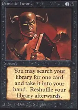 MTG Demonic Tutor, Unlimited, Damaged, English - Image 1