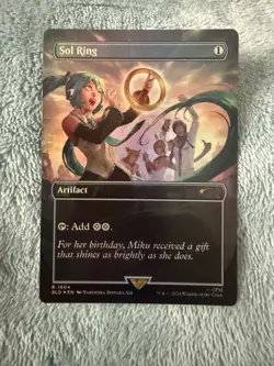 MTG Hatsune Miku Digital Sensation Sol Ring Borderless Foil, NM Condition - Image 1