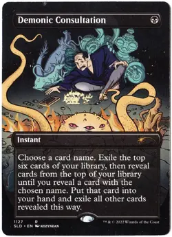 1x Demonic Consultation MTG Secret Lair Lightly Played - Image 1