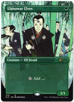 1x Llanowar Elves MTG Secret Lair Lightly Played - Image 1