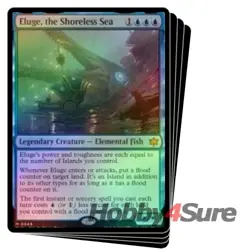 Foil Eluge, The Shoreless Sea X4 M/NM Magic: The Gathering MTG Bloomburrow - Image 2