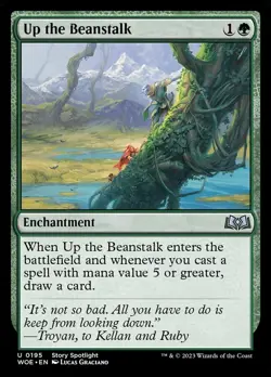 Up the Beanstalk | FOIL | MTG Wilds of Eldraine #195 | M/NM - Image 2