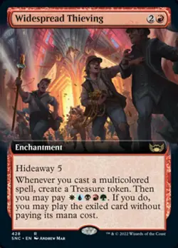 Widespread Thieving x1 1x FOIL Extended Art Streets of New Capenna NM MTG - Image 2