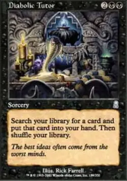MTG Diabolic Tutor, Odyssey, Heavily Played, English - Image 2
