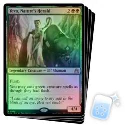 FOIL YEVA, NATURE'S HERALD X4 Ravnica Remastered Magic MTG MINT CARD - Image 2