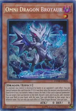 Omni Dragon Brotaur [DANE-EN020] Secret Rare 1st Edition YuGiOh TCG Card - Image 2