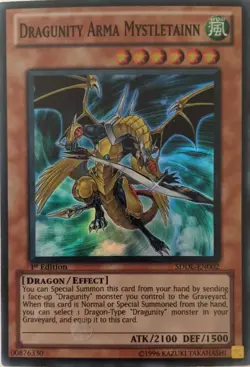 Dragunity Arma Mystletainn - Super Rare 1st Edition SDDL-EN002 YuGiOh TCG Card - Image 1