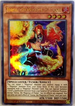 Zoroa, the Magistus of Flame - GEIM-EN002 1st Edition Ultra Rare YuGiOh TCG Card - Image 1