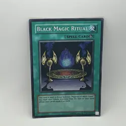 YUGIOH Secret Rare Black Magic Ritual PP01-EN002 LP - Image 1